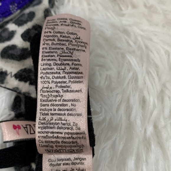 La SENZA Cheetah Print & Purple Lace Bra 32C - Picture 7 of 7